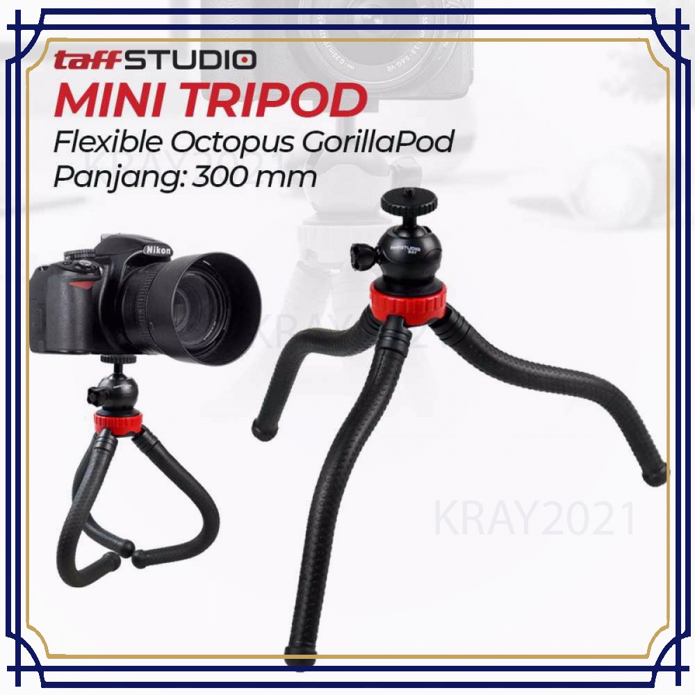 TaffSTUDIO Mini Tripod Flexible Octopus GorillaPod - B07