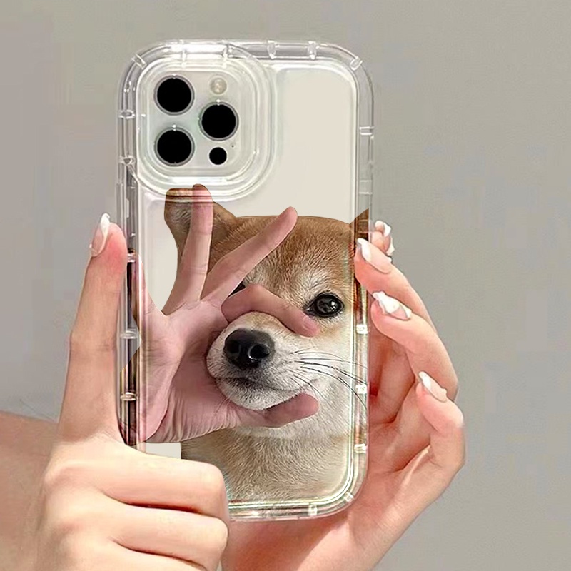 Cute Lovely Dog Case Kompatibel Untuk Iphone 7plus 8plus 6plus 11 14 13 12 Pro MAX XR X XS MAX SE Airbag Shockproof Cover