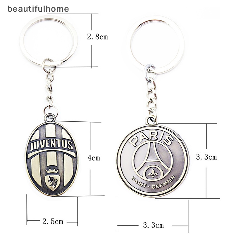 {Cantikhome} Logo Tim Klub Bola Gantungan Kunci Metal Keyholder Gantungan Kunci Mobil Untuk Eropa Countris Football Club Souvenir Untuk Fans Sepak Bola.