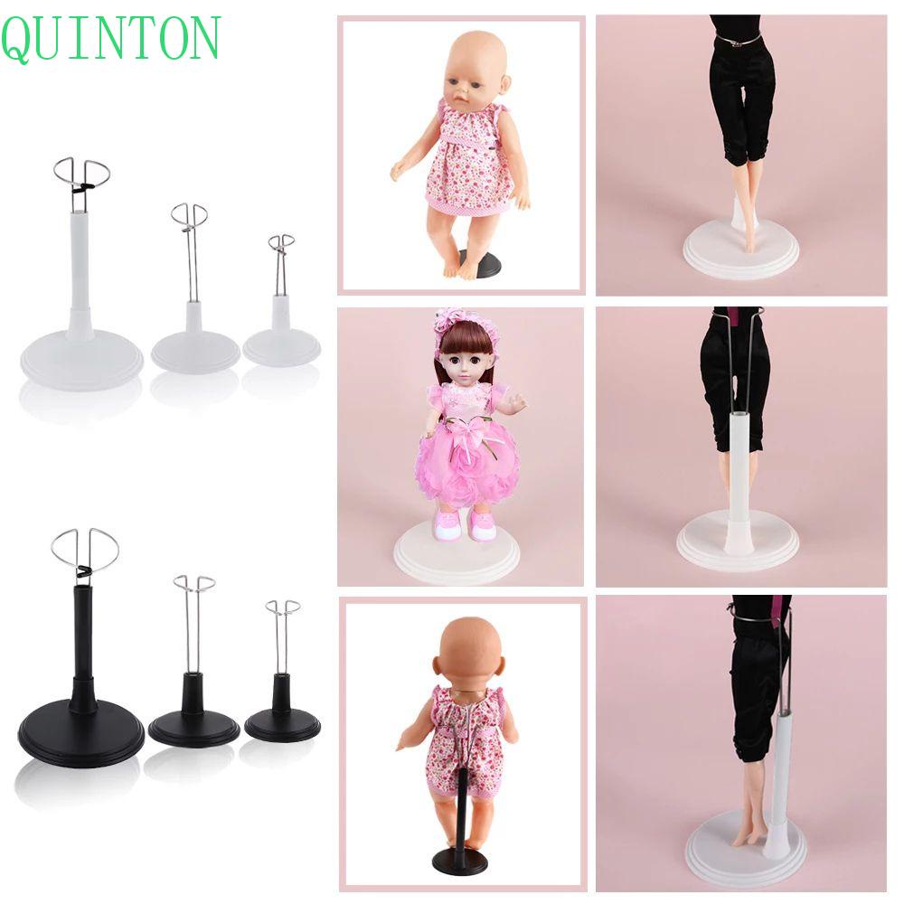 Quinton Boneka Pergelangan Tangan Stand Boneka Aksesoris Anak Model Hadiah Mainan Mendukung Metal Support Adjustable Putih/Hitam Boneka Stand Holder