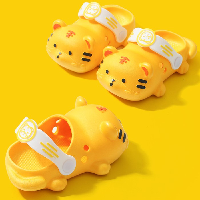 SAS Sendal  Sandal Anak Eva Lembut Karakter Cute Tiger NonSlip 0830  Kuning S, 130mm Murah