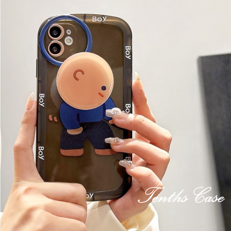 Untuk Huawei Y7P Y6P Y9 2019 Nova 10 9 Pro Y70 Y90 8i 7i 8 7 6 SE Y9s Mate 30 Pro Big Eyes Man Phone Case Dengan Holder