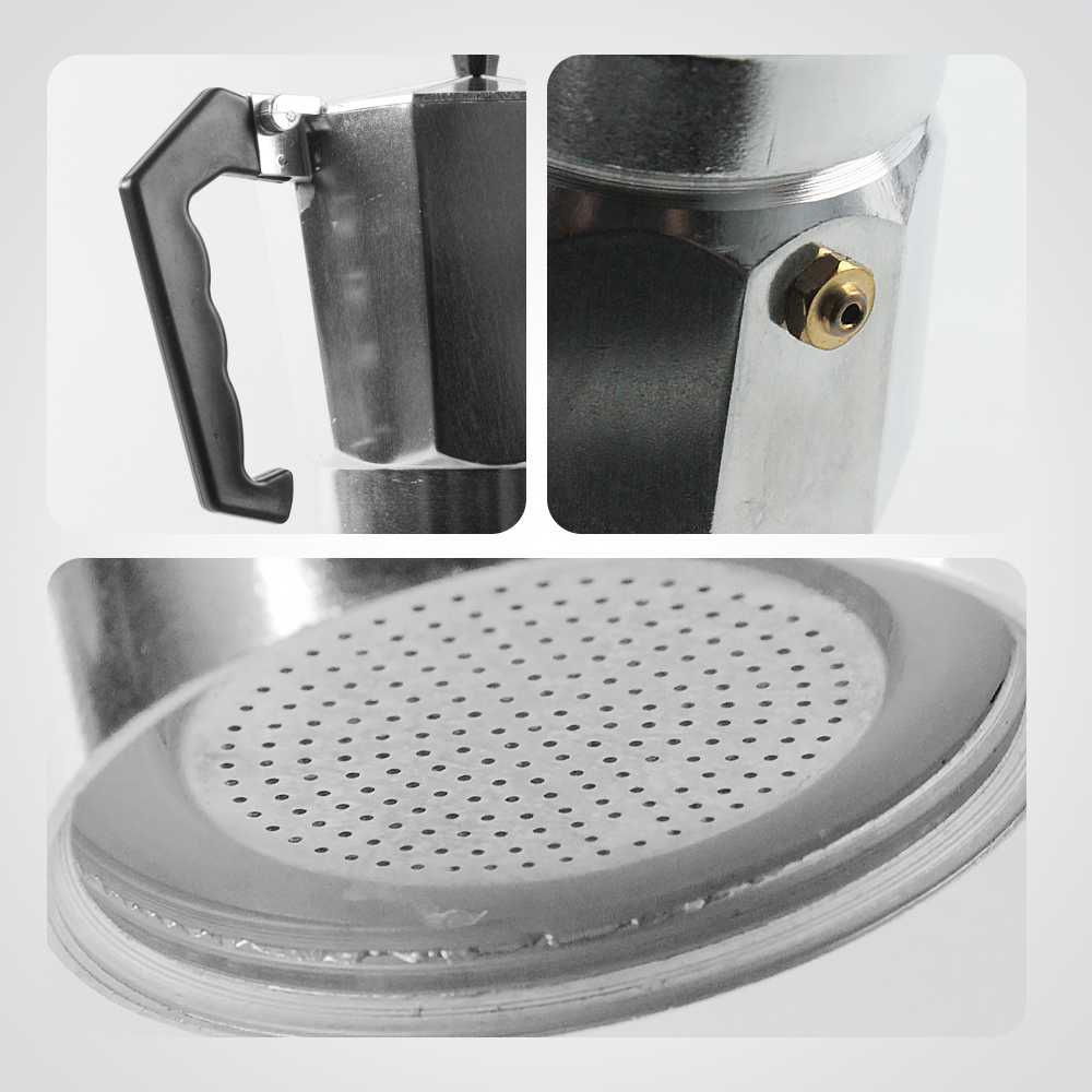 One Two Cups Espresso Coffee Maker Moka Pot Teko Stovetop Filter - JF112