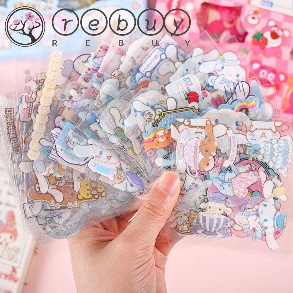 Rebuy Kartun Kotak Stiker Kawaii Gadis Scrapbooking Siswa Tangan Akun Telepon Laptop Guka Goo Card Sticker