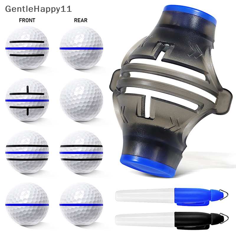 Gentlehappy New Golf Ball Line Marker Alat Gambar Rotasi 360derajat Dan Pulpen Set id