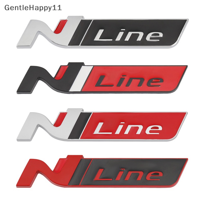 Gentlehappy 3D Metal Emblem Mobil Bagasi Belakang Body Badge Stiker Untuk Hyundai N LINE i30 i20 id