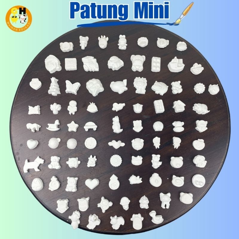 Mainan Edukasi Melukis Patung Lukis MINI Gipsum Gypsum Cat Warna Montessori