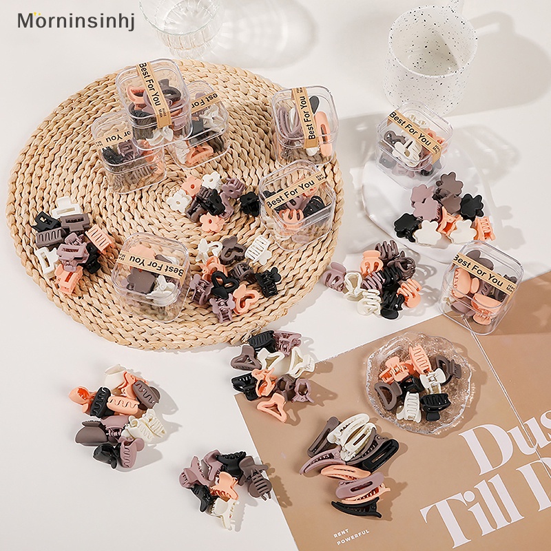 Mornin 1Set Fashion Morandi Frosted Cakar Rambut Kecil Untuk Wanita Mini Barrette Hair Clip Gadis Kreatif Hairclip Lucu Hairpin Hiasan Kepala id