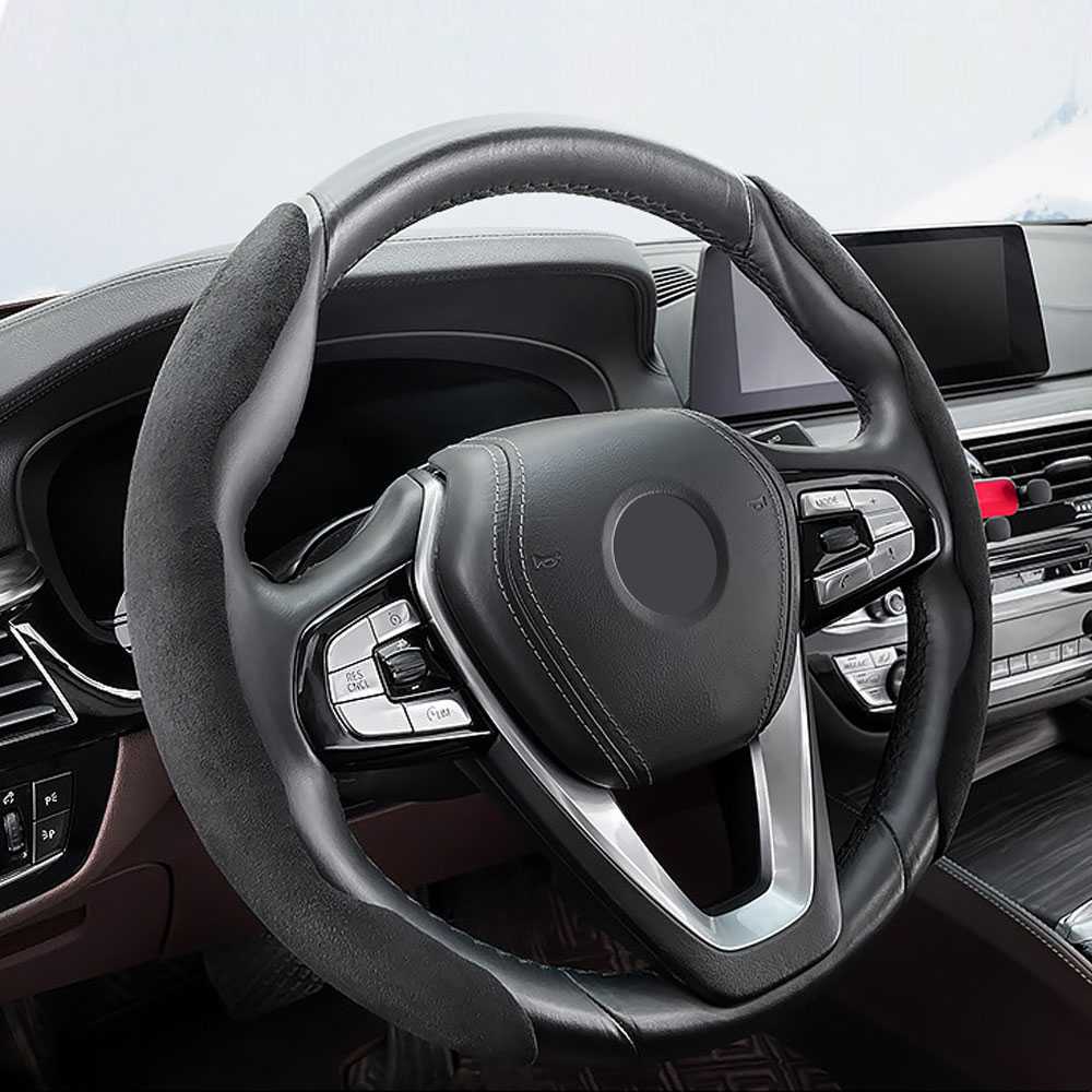 Cover Setir Mobil Beludru Steering Wheel Cover 38cm 15 Inch - LI315