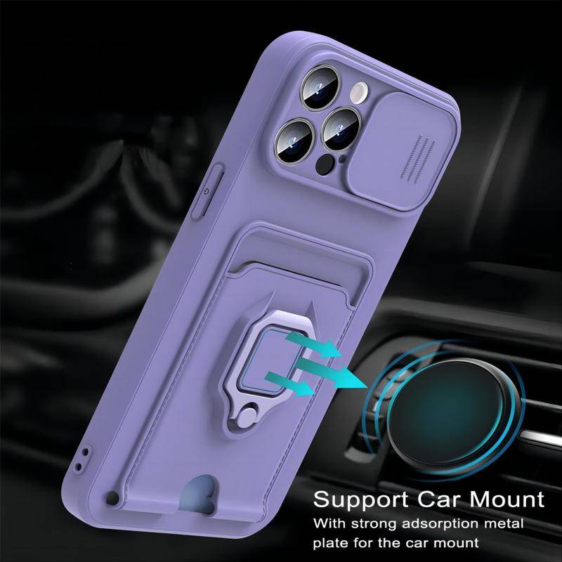 Kamera Slide TPU Case Untuk Iphone14 13 12 Pro Max14 Plus Shock Proof Armor Slot Kartu Dompet Silicon Cover Untuk iPhone 14 13 12 Pro 14Plus