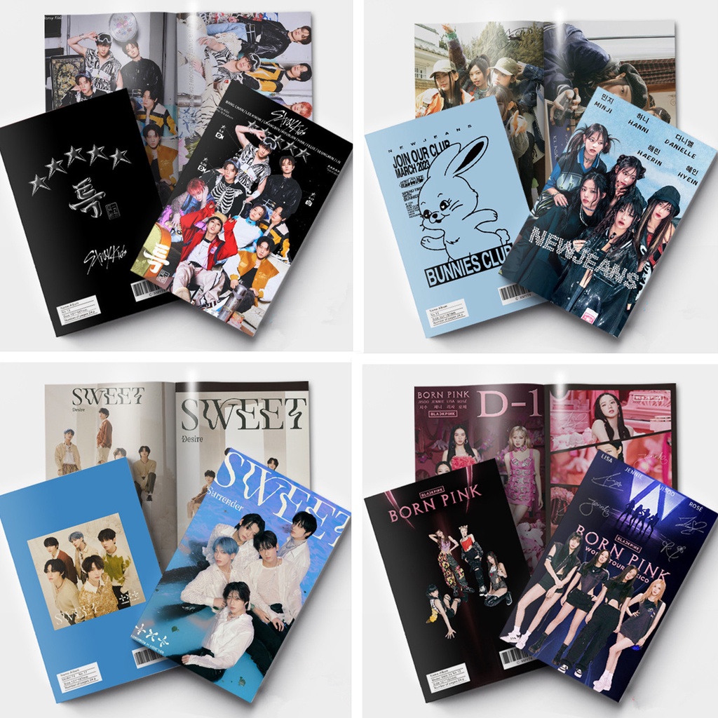 1pc BT-S BLACK-PINK TWICE Album Foto Mini Photobook NJ Id-HYPEN TXT STRAY KIDS Koleksi Buku Bergambar