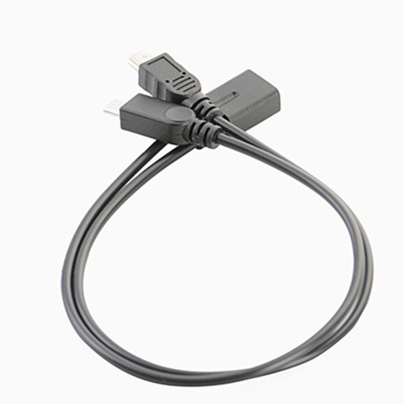 Cre Kabel Extender mini USB Splitter mini 5p Female to mini 5p Male +Micro Male Cord Splitter Extension Kabel Cas 30c