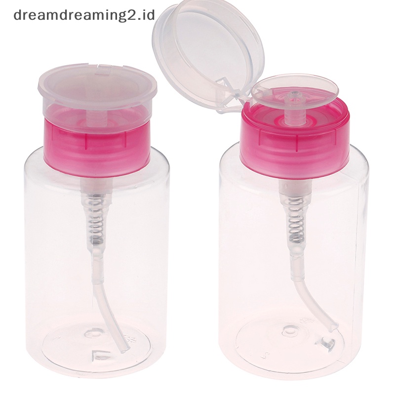 (drea) Peralatan Nail Art 160ml Kosong Pump Dispenser Remover Clean bottle Botol mini //