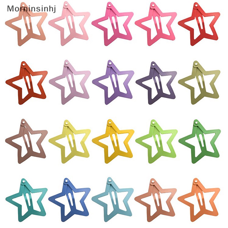 Mornin 10pcs Star Hairclips Gadis Warna-Warni Lucu Star Jepit Wanita Hiasan Kepala Logam Aksesoris Perhiasan Rambut id