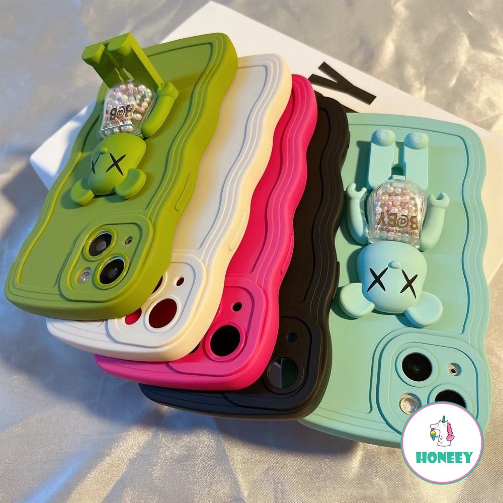 Casing Ponsel KAWS Anime Jepang Lucu 3D Kompatibel Untuk Iphone14 13 12 Pro Max Case iPhone 11 Pro Max XR Cute Shockproof Soft Cover