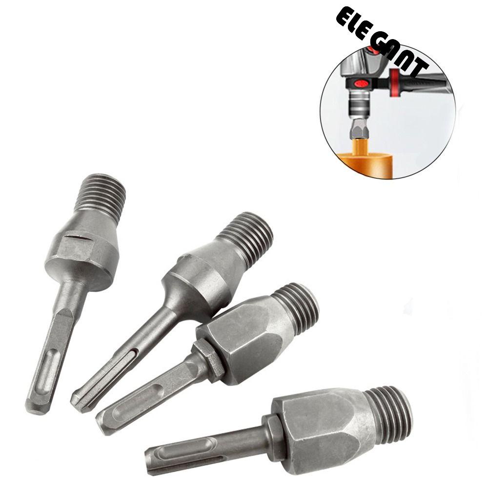 [Elegan] Adaptor Palu Listrik, Arbor Connecting Rod, Rhinestone SDS Plus Shank Hole Saw Bulat/Square Handle Core Drill Bits Untuk Untuk Palu Listrik