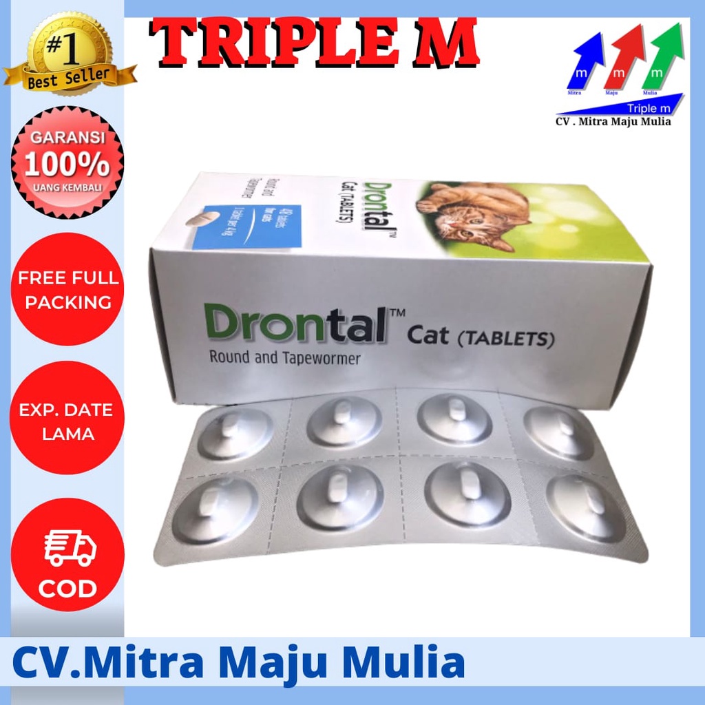 Drontal Cat Obat Cacing Kucing 1 TABLET Obat Drontal Bayer