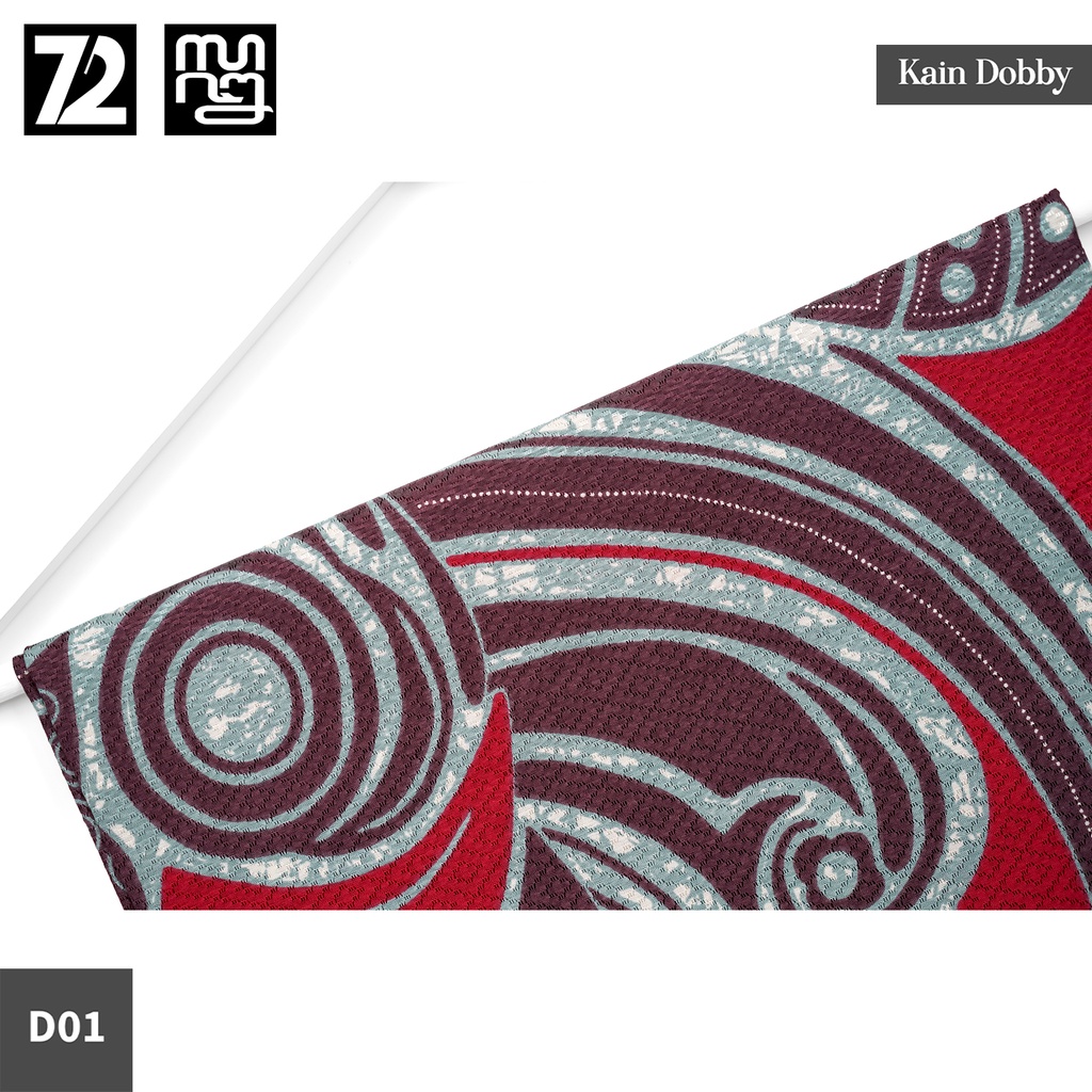 KAIN BATIK DOBBY Premium Motif Abstrak Warna Merah 723913 Cap 72