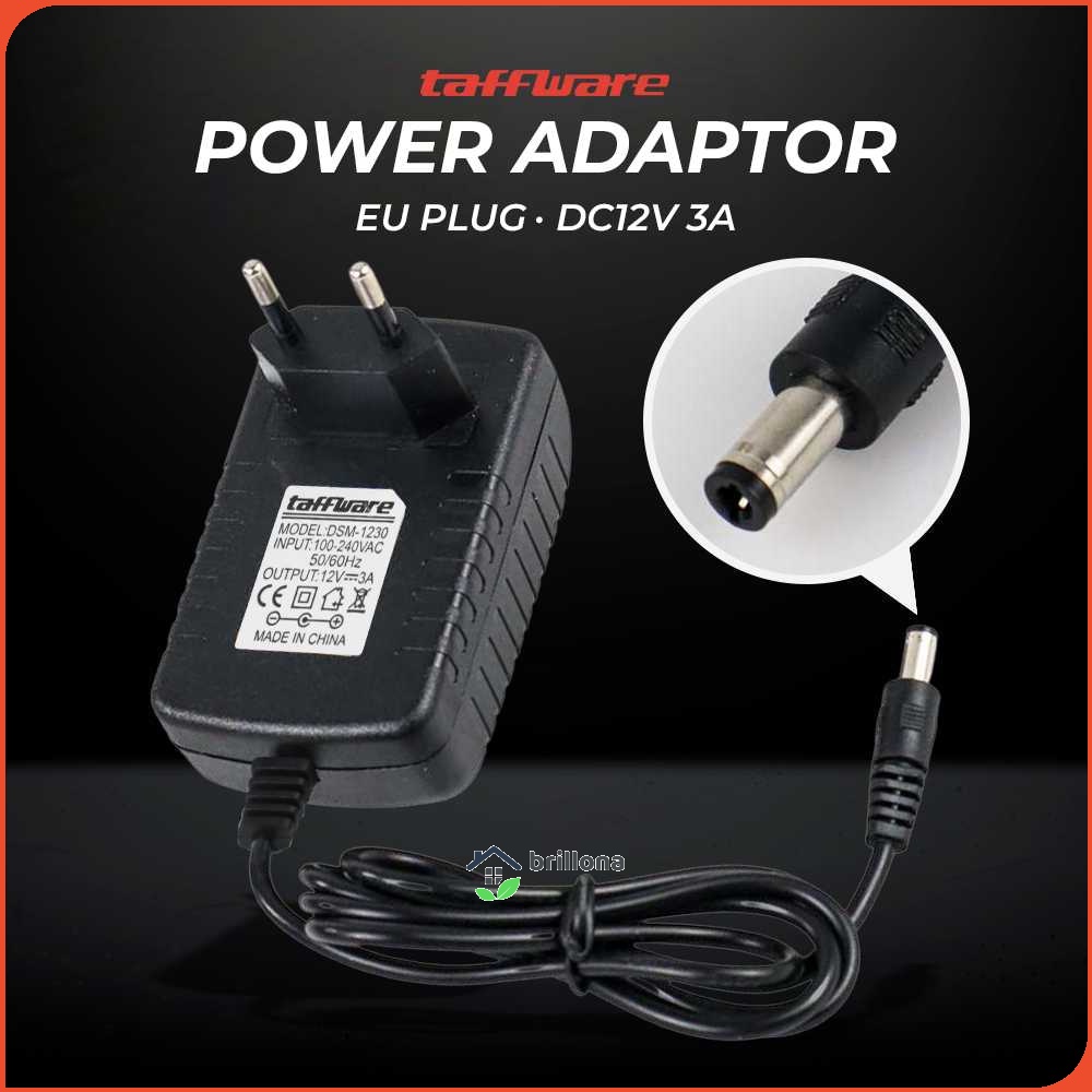 Taffware Power Adaptor LED Strip EU Plug DC12V 3A - DSM-1230