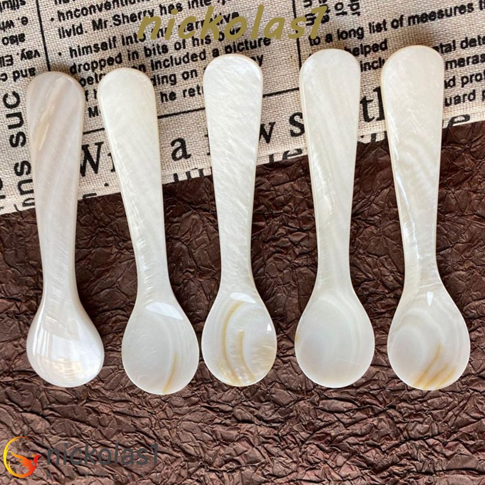 NICKOLAS1 Caviar Sendok Dapur Shell Mother of Pearl Natural Coffee Scoop