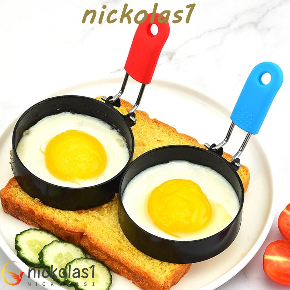 NICKOLAS1 Egg Ring Sandwich Baking Stainless Steel Silikon Gagang Bulat Anti Lengket Pancake Shaper