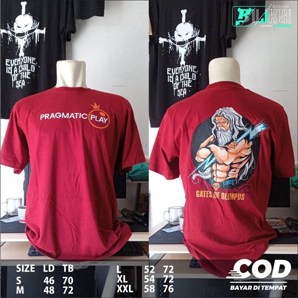 Kaos Baju KAKE ZEUS KEREN PRAGMATIC PLAY SLOT  size s-xxl