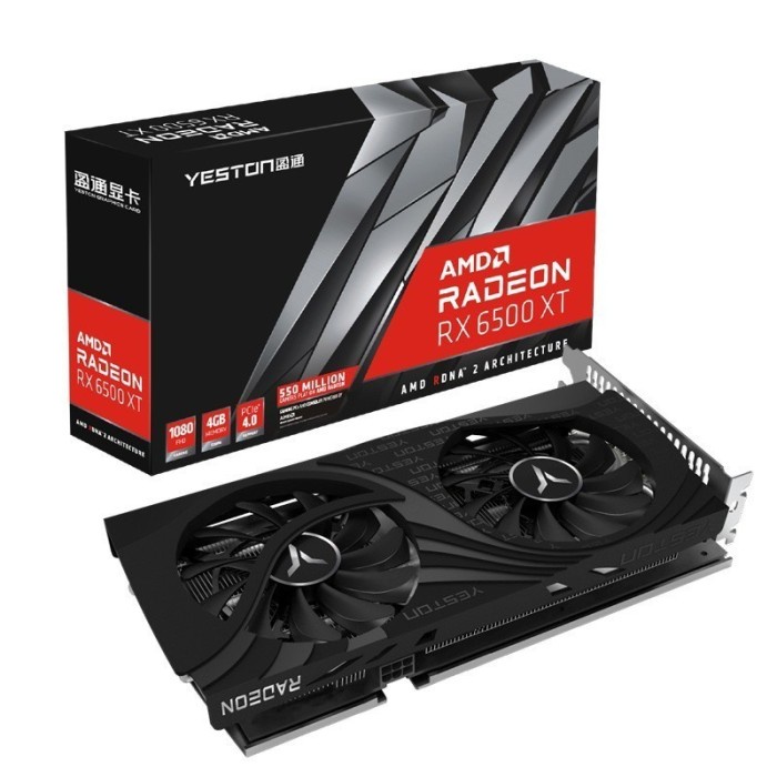 367 COMP VGA YESTON RX6500 XT 4GB GDDR6 GA DUAL FAN