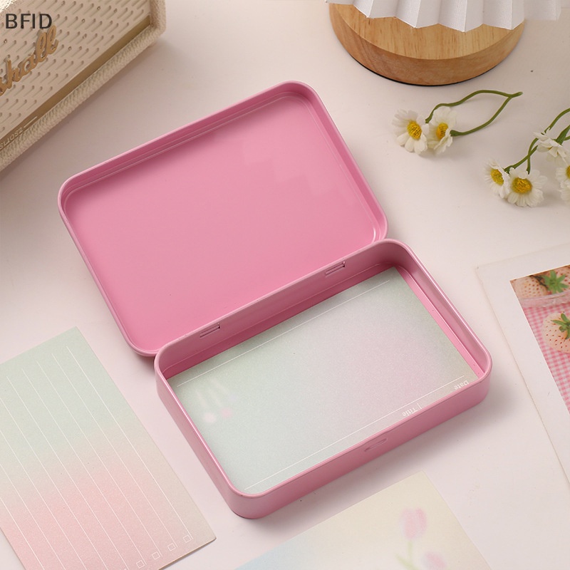 [BFID] Kotak Penyimpanan Logam Pink Kosong Mini Box Tinplate Push Candy Pill Cases Container Organizer Kecil Penyimpanan Alat Tulis Siam Box [ID]