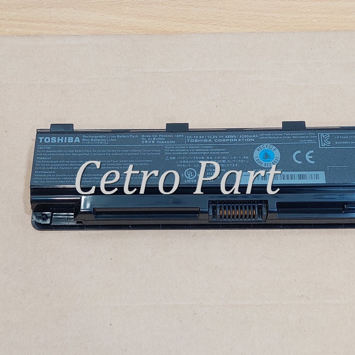 Baterai Laptop Toshiba Satellite M800 M840 M845 M850 Series - BERGARANSI