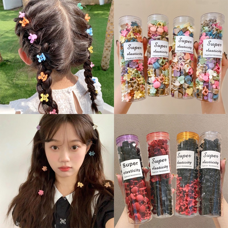 50pcs/set Bunga Mini Jepit Rambut Gadis Fashion Lucu Jepit Rambut Klip Samping Wanita Aksesoris Rambut