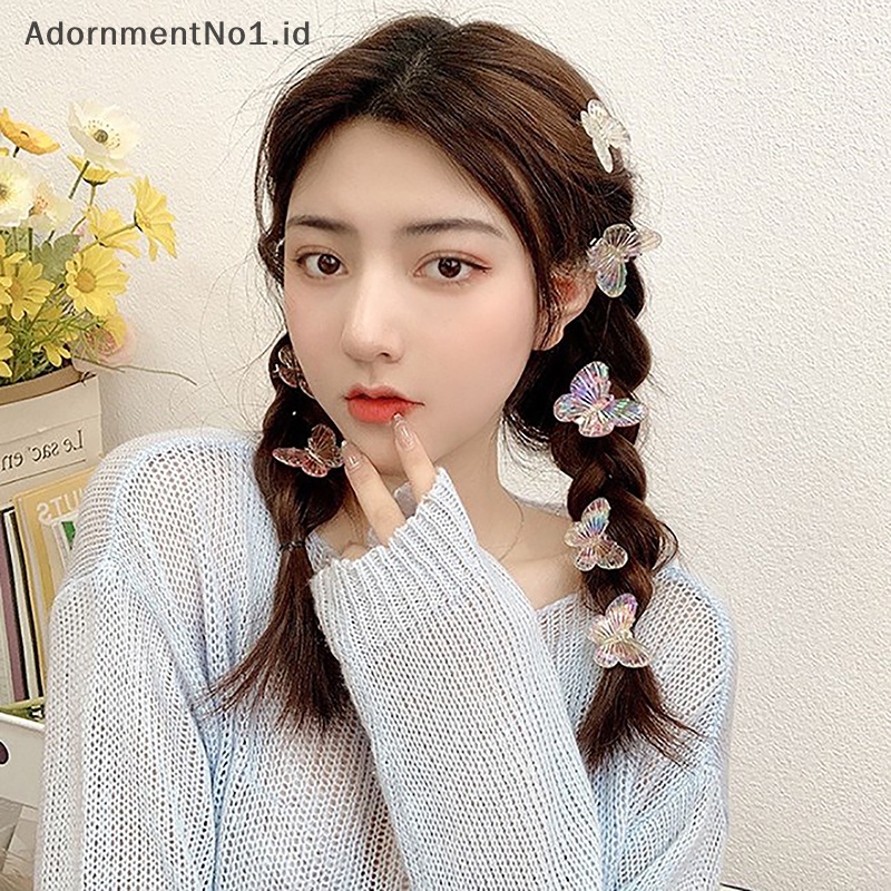 [AdornmentNo1] 5pcs Fashion anak perempuan kupu jepit rambut bentuk hati klip rambut aksesoris rambut