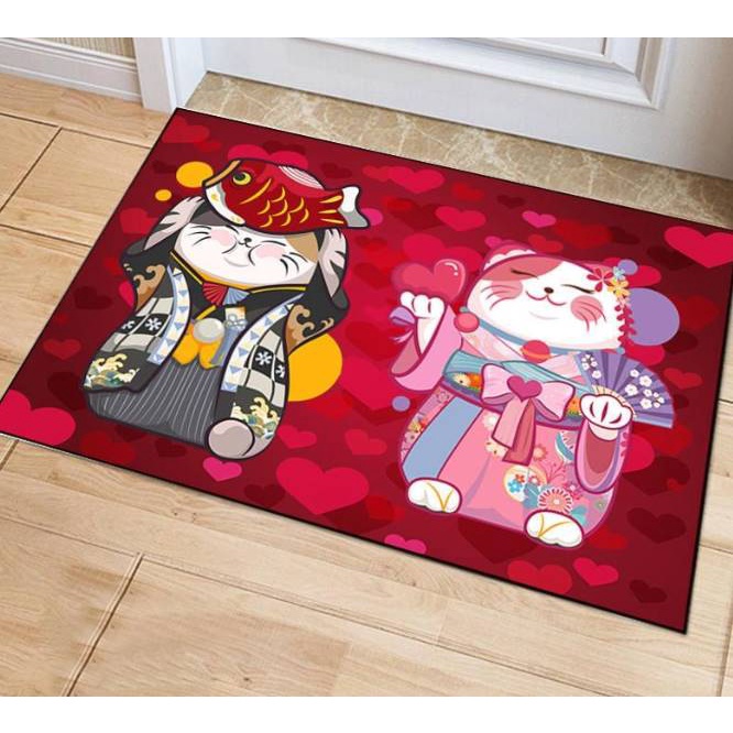 TIKTOK - D6056 Keset Lucu / Keset Kamar Mandi / Keset Karakter / Keset Import / Keset Fleece Semi Fanel / Keset Kaki Anti Slip 40*60CM