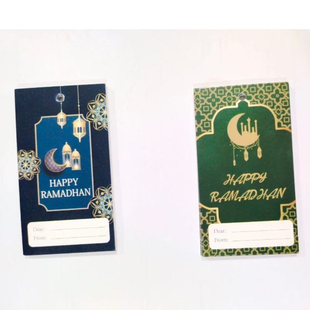 AVVET Isi 10Pcs Ucapan Ramadhan Idul Fitri  Hangtag Ramadhon Eid Mubarak 1Pack Hang Tag Gantung Kartu Ucapan Happy Ramdhan