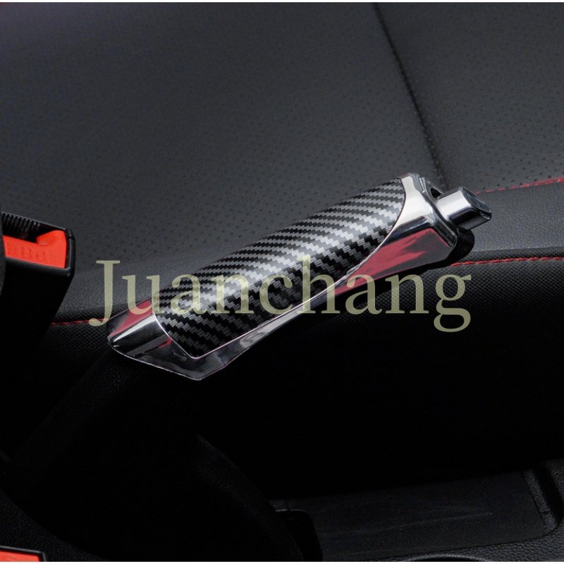 Dekorasi Rem Tangan Mobil Penggunaan Mobil Yang Dipersonalisasi Gaya Serat Karbon Auto Handbrake Protector Decoration Fashion