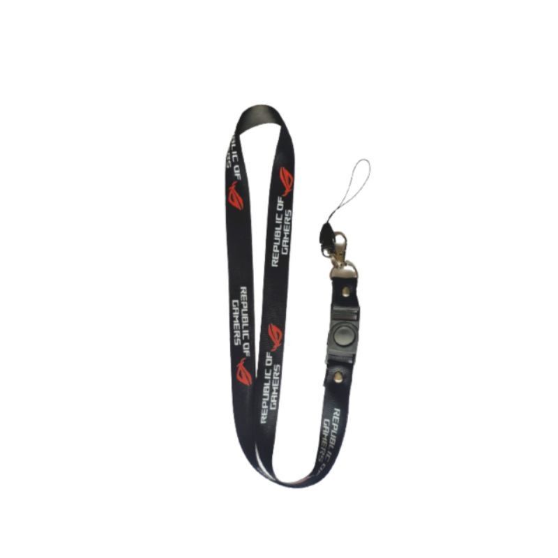 

Lanyard REPUBLIC OF GAMERS gantungan kunci DISTRO BRAND / tali lanyard gantungan leher id card name tag kartu nama / pods