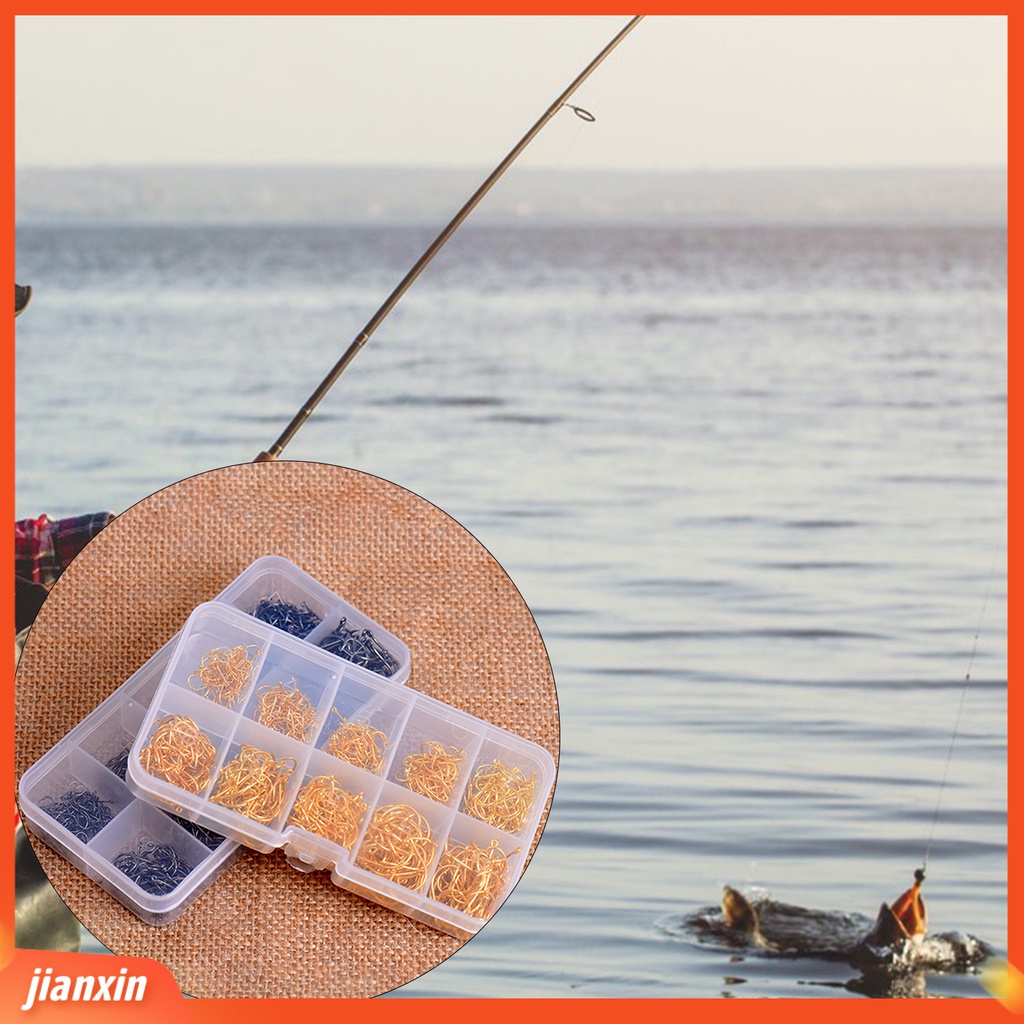 (In Stock) 600 Pcs 3-12 Memancing Kait Tajam Dengan Lubang Anti Karat Jumlah Besar Portabel Menangkap Ikan Mini Tahan Aus Baja Karbon Tinggi Berduri Kait Peralatan Memancing
