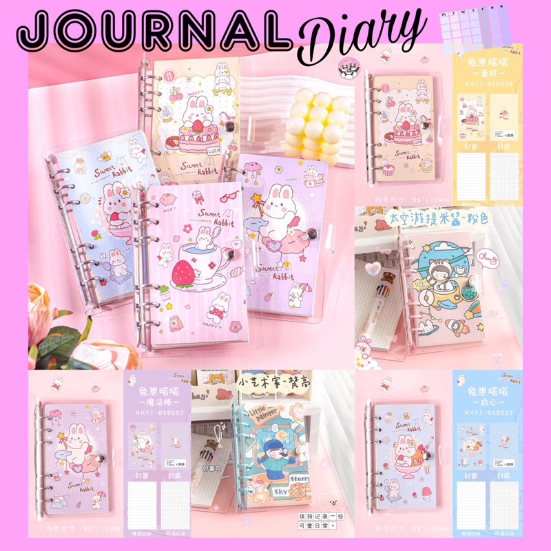 

Binder Diary DIY Note Agenda Journal A6 Buku catatan 100 lembar
