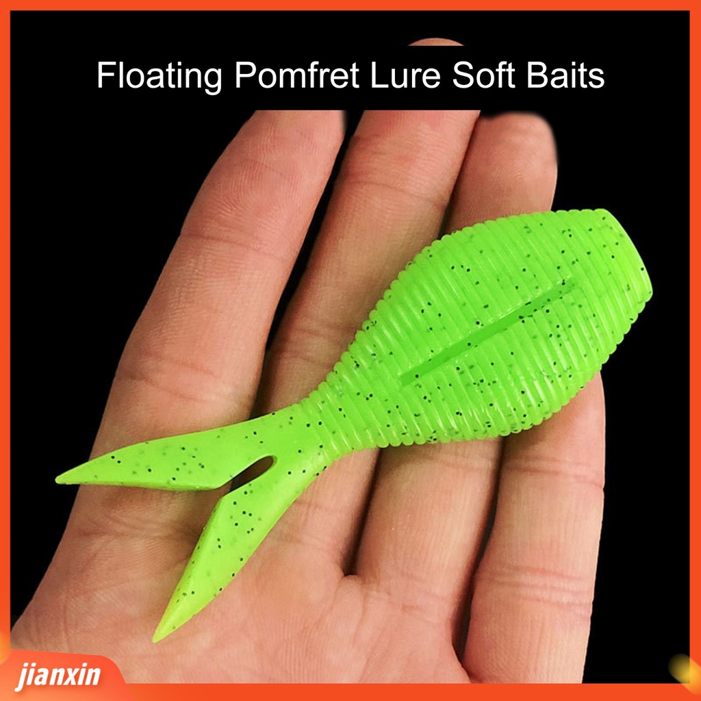 (In Stock) 5Pcs 8cm /7.2g Umpan Bionic Elastisitas Tinggi Stabil Lempar Reusable Angling TPR Mengambang Bawal Lure Umpan Aksesoris Memancing