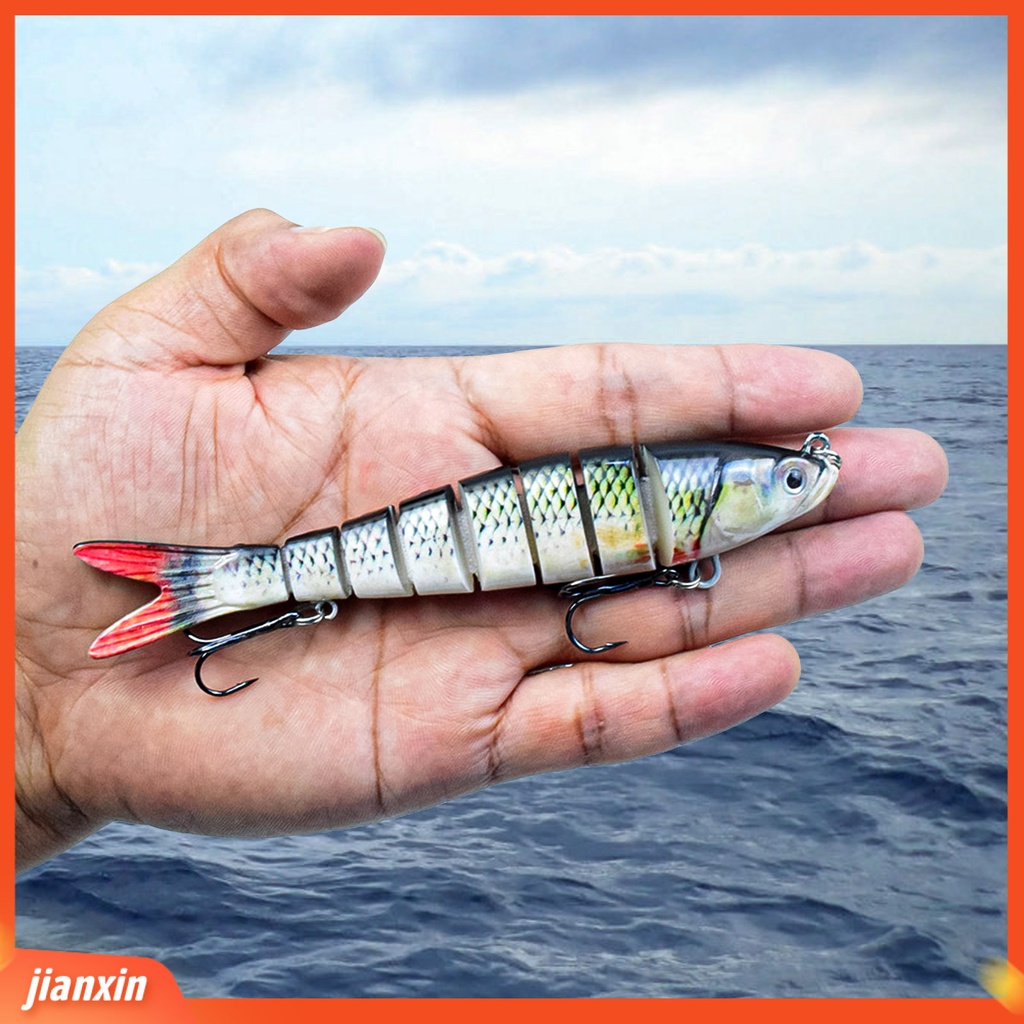 (In Stock) 3Pcs Umpan Pancing Multi Jointed Menarik Plastik Bionic Mud Fish Swimbaits Untuk Memancing Laut