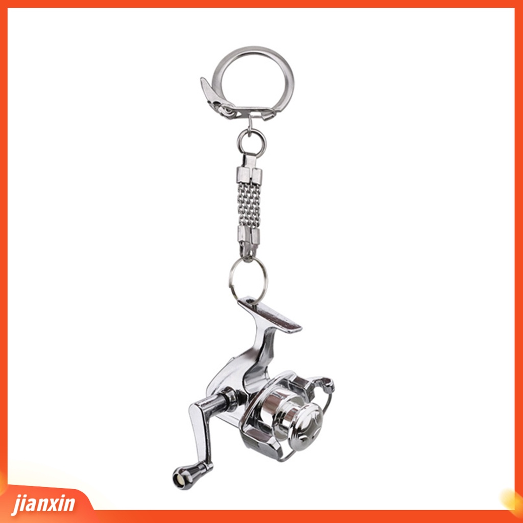 (In Stock) Alloy Reel Drum Pendant Keychain Gantungan Kunci Mini Miniatur Sea Fishing Tackle