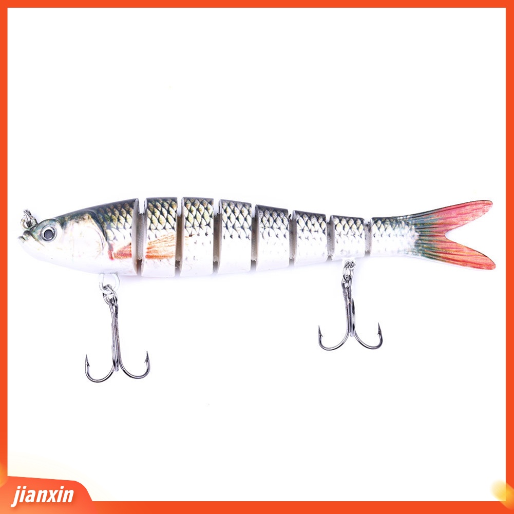 (In Stock) 13.7cm 27g Multi Jointed 3D Mata Simulasi Ikan Umpan Pancing Dengan Kait