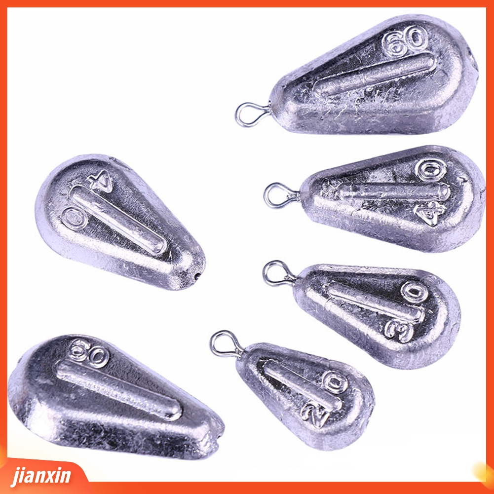 (In Stock) 10 Pcs Luar Air Laut Memancing Memimpin Berat Sinker Ikan Tackle Alat Aksesoris