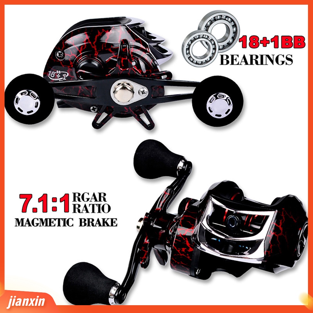 (In Stock) 18 +1 Bantalan Bola Tangan Kanan Kiri Metal Baitcasting Sea River Fishing Reel