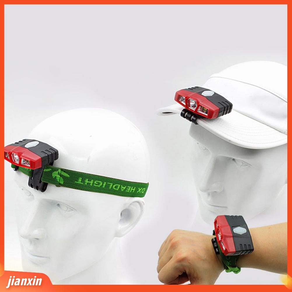 (In Stock) Lampu Topi Luar Ruangan Rechargeable USB COB Sensor Headlamp Memancing Klip Topi Cahaya