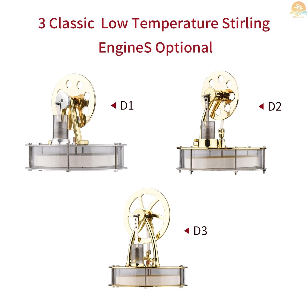 In Stock Mesin Stirling Suhu Rendah Rakitan Generator Listrik Eksperimen Panas Model Generator Fisik Dengan Desain Roda Gila Percobaan Sains Mainan Edukasi DIY Untuk Teac