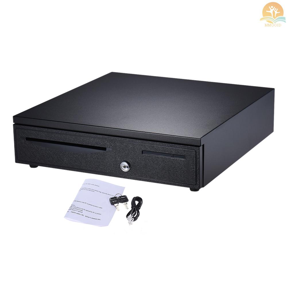 In Stock Heavy Duty Electronic Cash Drawer Box Case Storage 5tagih 5tray Koin Cek Masuk Support Buka Manual Otomatis Key-lock RJ11 Untuk Printer Epson Star POS Mesin Kasir Uang - Coin