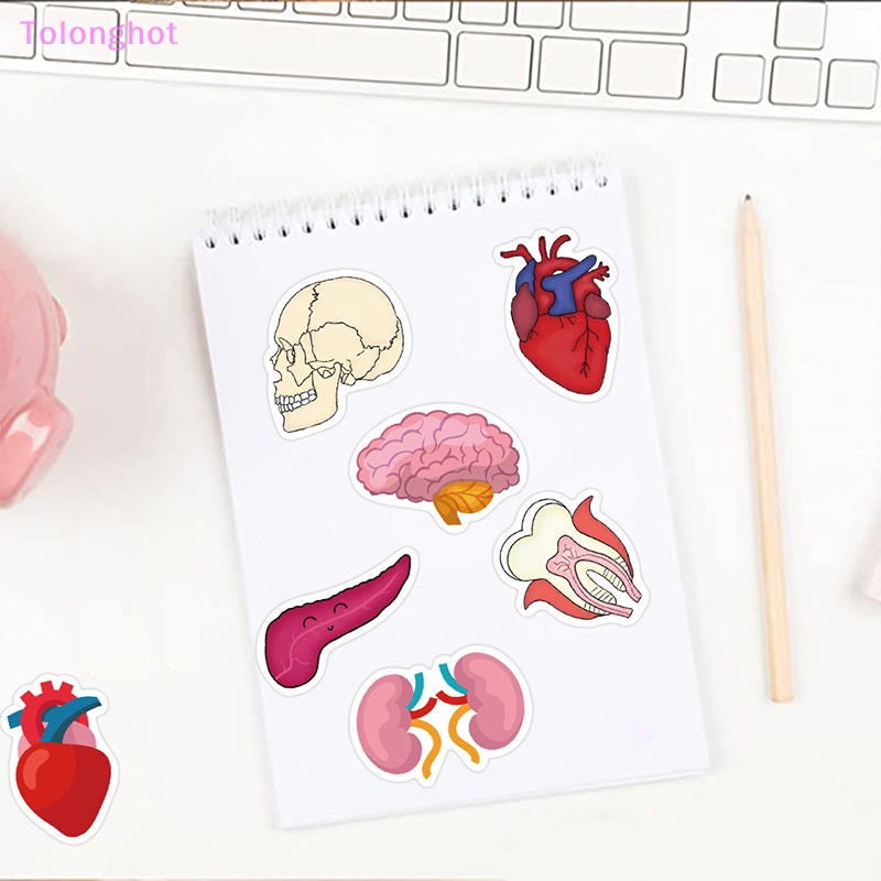 Tolonghot&gt; 50 Pcs Kartun Tubuh Organ Graffiti Stiker Gitar Koper Laptop Decal DIY Diary Telepon Notebook Album Kulkas Stiker Hadiah Dengan Baik