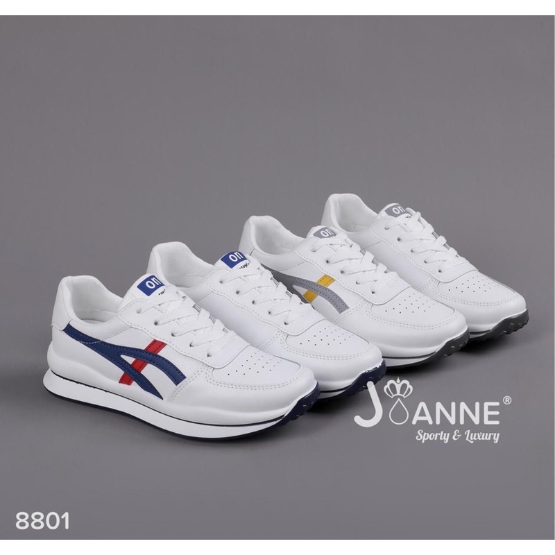 JOANNE LEATHER SNEAKERS SHOES #8801