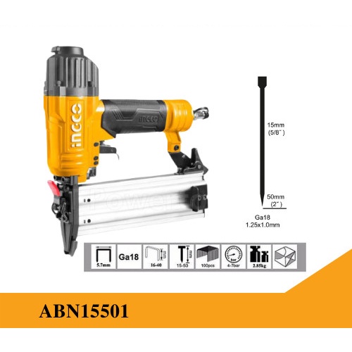 

Ingco ABN15501 Air Brad Nailer 15-50 mm Paku Tembak Angin Pneumatic