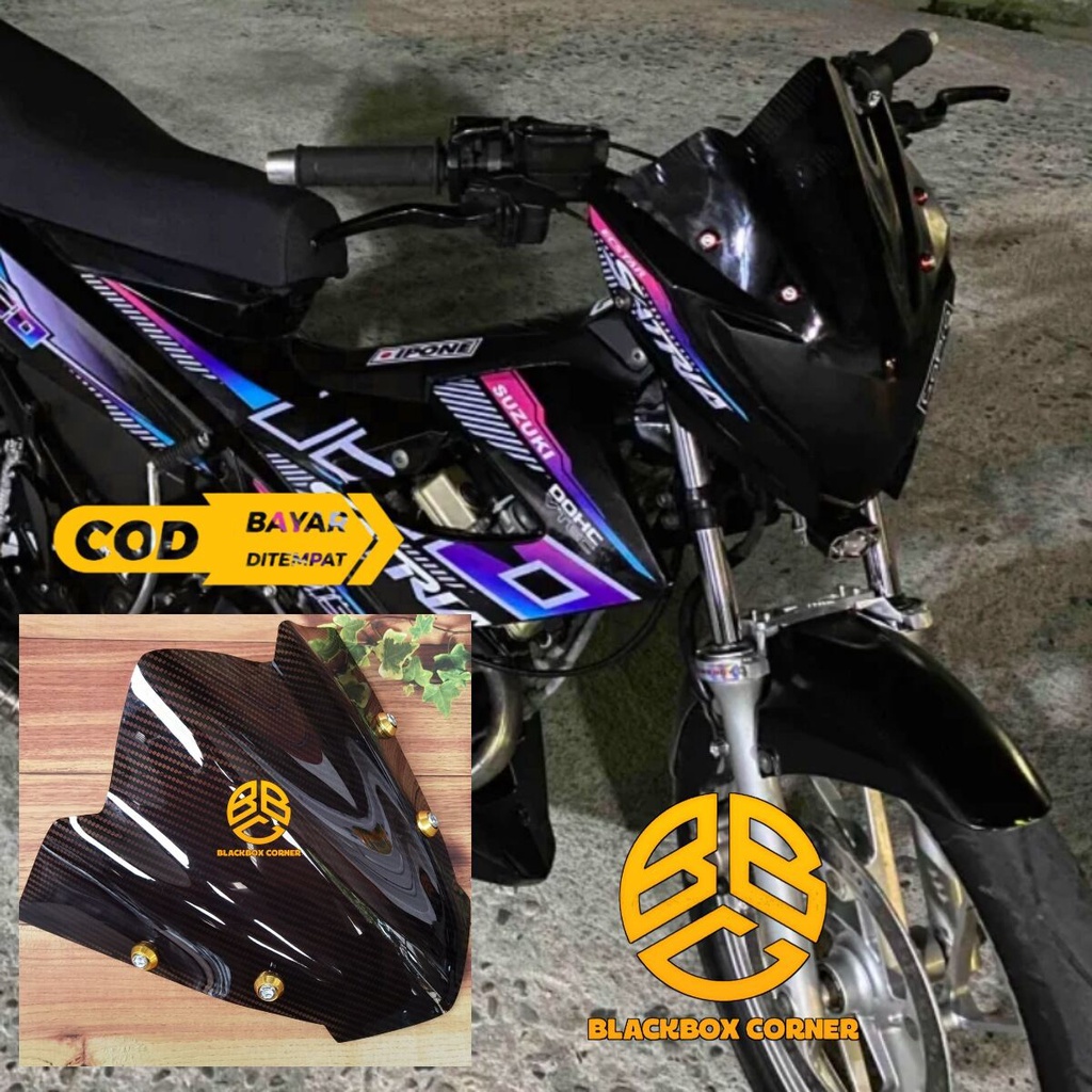VISOR SATRIA FU 150 FACELIFT 2013 - 2016 CARBON WINDSHIELD CARBON SATRIA FU 150 FACELIFT SIPIT